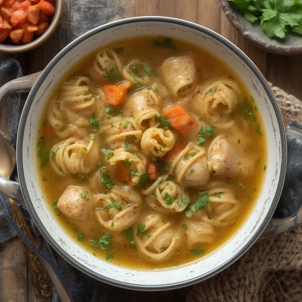 chicken broth ditalini