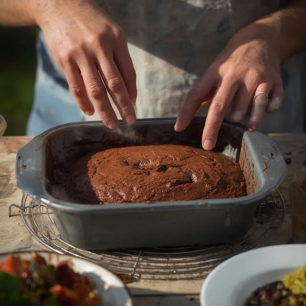 Cocoa loaf cake: moist and delicious recipe 7 Sliced chocolate loaf cake stored in an airtight container on a kitchen counter
