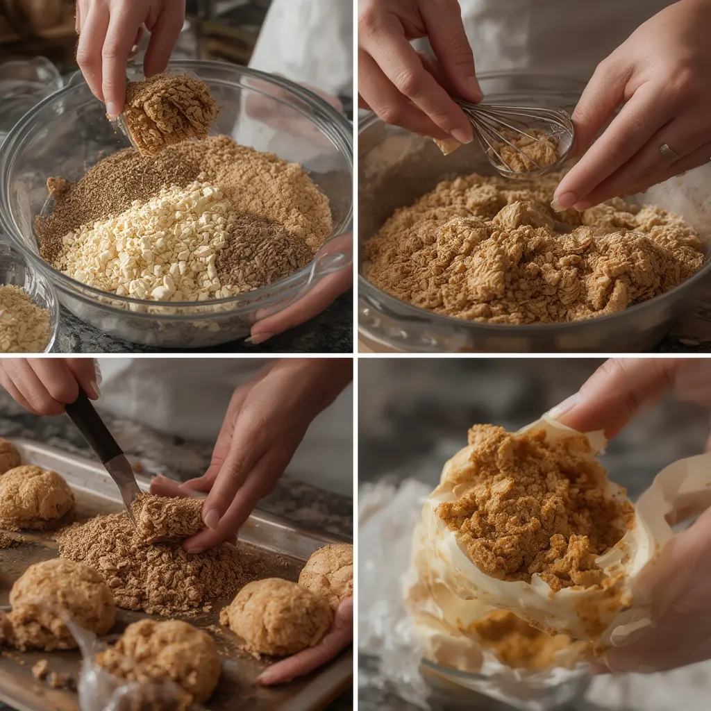 Properly stored copycat Crumbl cookies stacked on a white plate showing texture and thickness