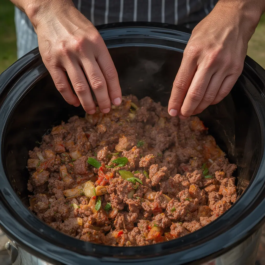 Storing and reheating slow cooker ground beef taco meat in meal prep containers