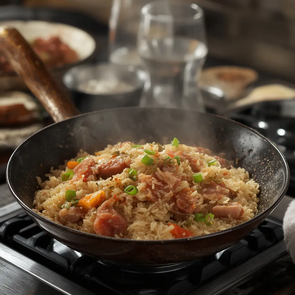 ham stir fry rice