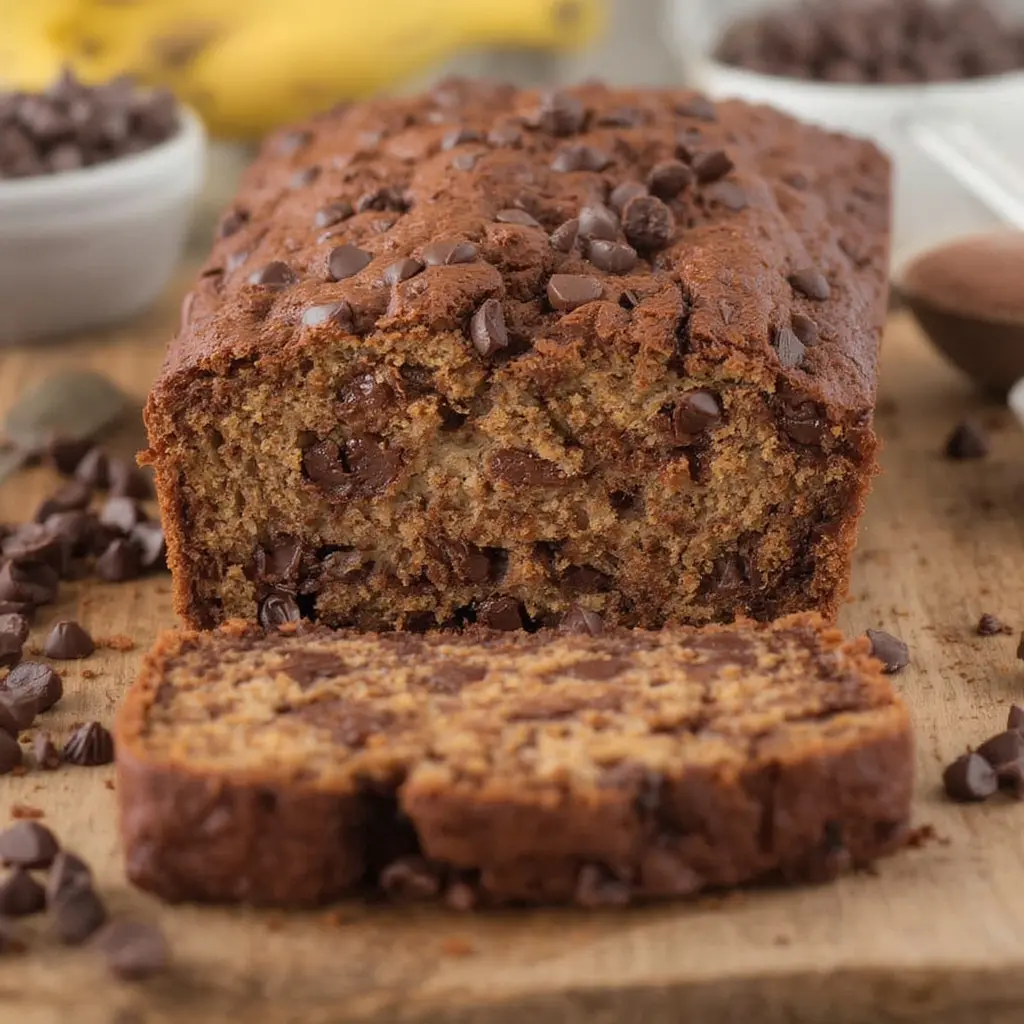 moist chocolate chip banana bread recipe