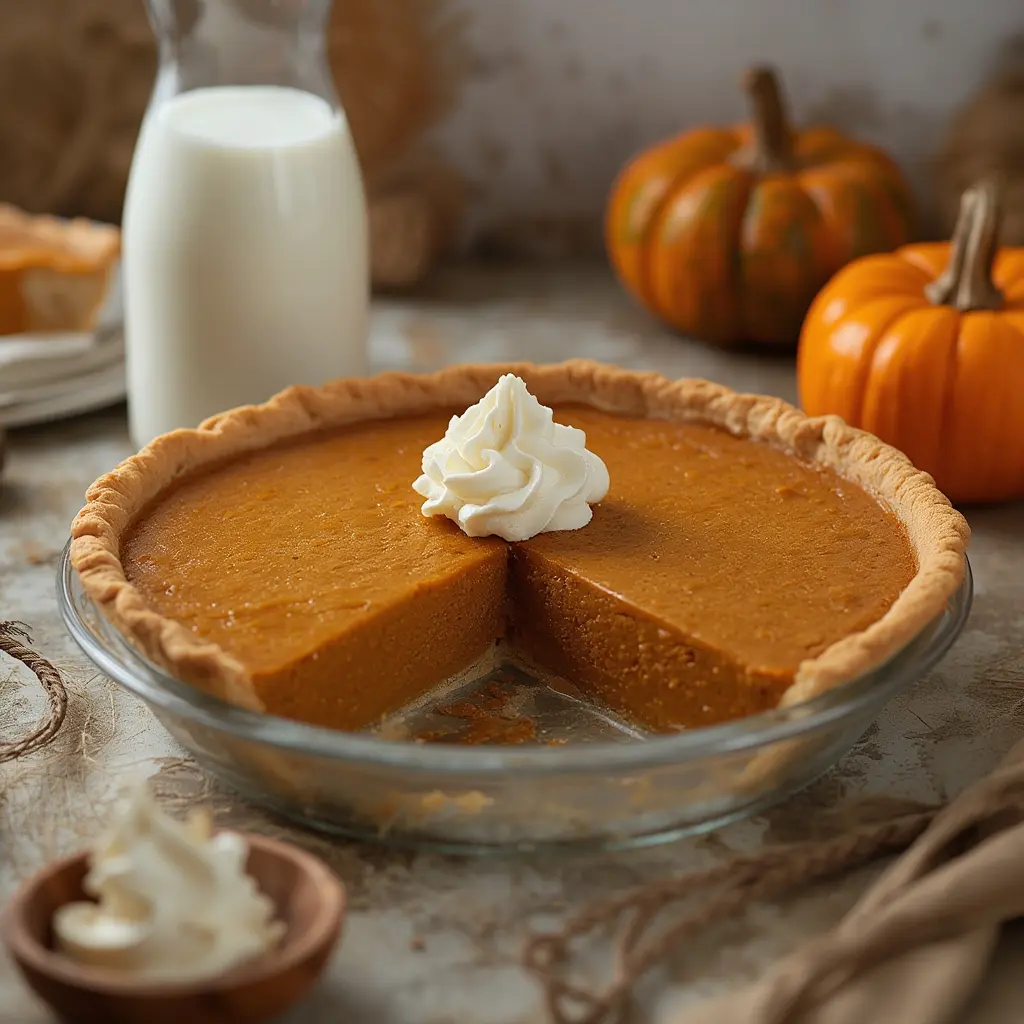 pumpkin pie made with milk