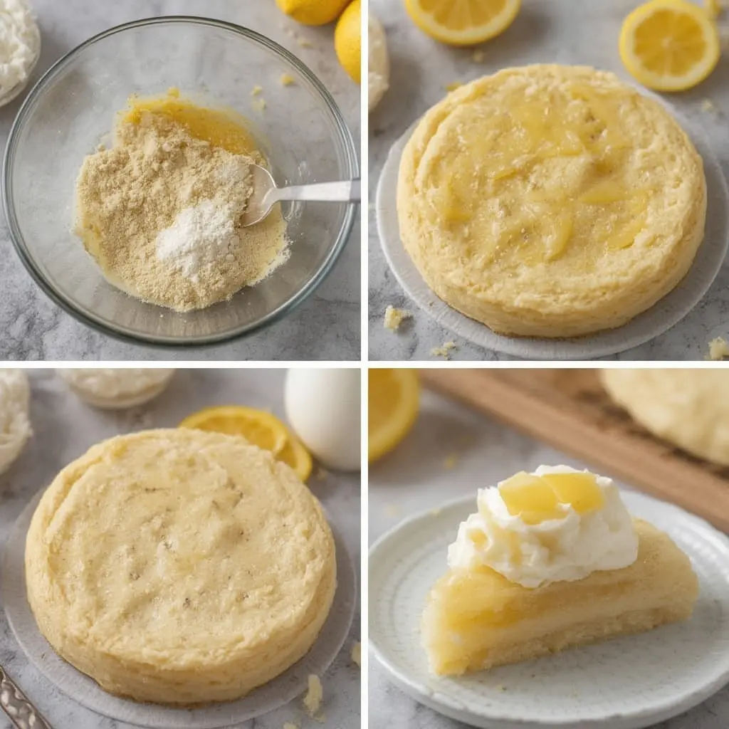 Step-by-step process of making soft lemon cookies from scratch